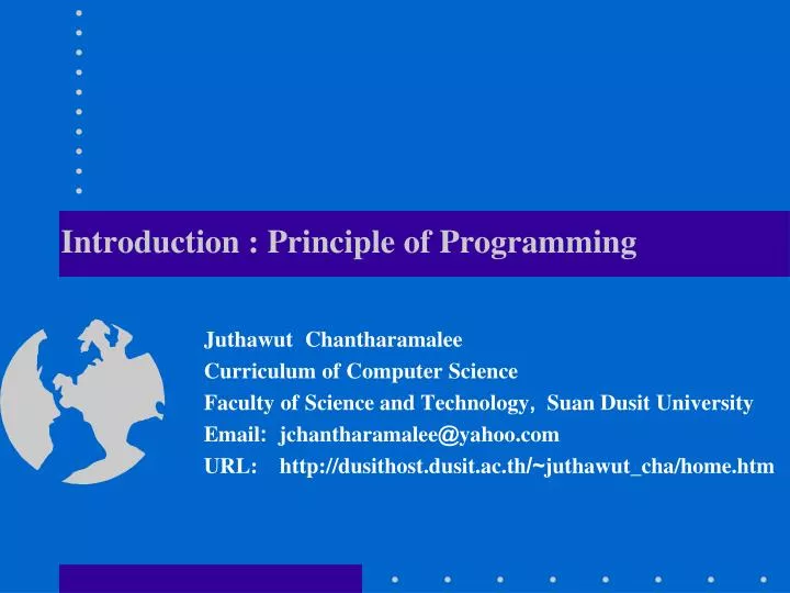 introduction principle of programming