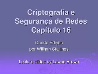 criptografia e seguran a de redes cap tulo 16
