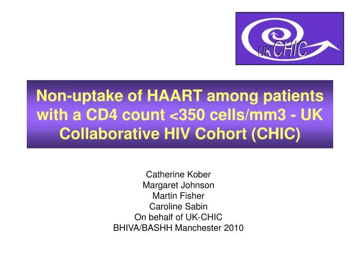 non uptake of haart among patients with a cd4 count 350 cells mm3 uk collaborative hiv cohort chic