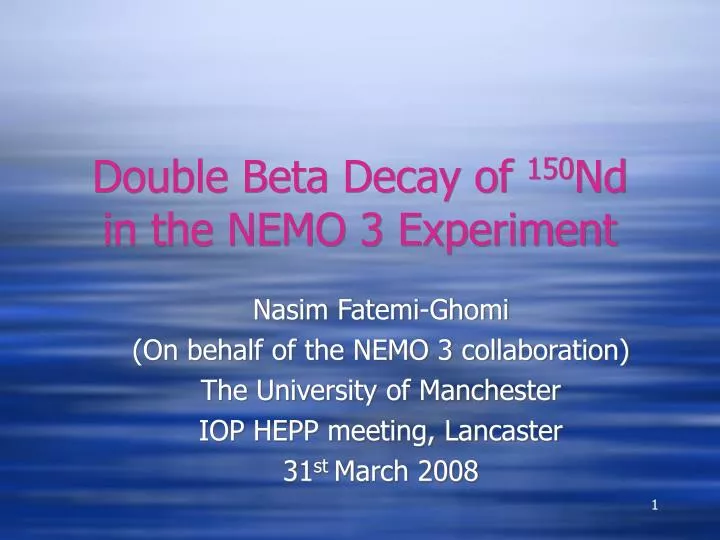 double beta decay of 150 nd in the nemo 3 experiment