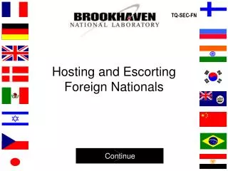 Hosting and Escorting Foreign Nationals