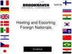 Hosting and Escorting Foreign Nationals - slide 1