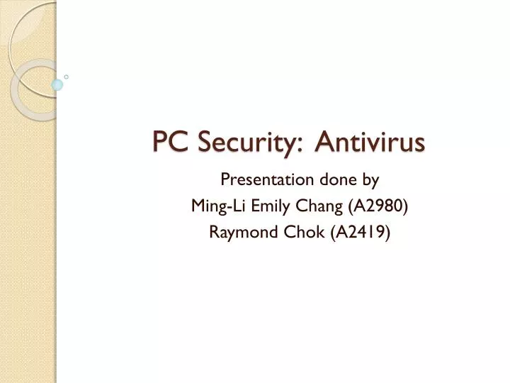 pc security antivirus