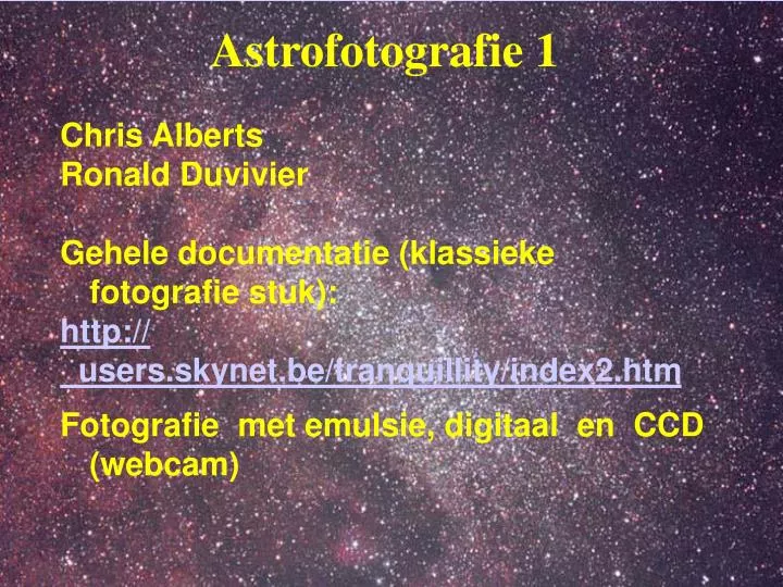 astrofotografie 1