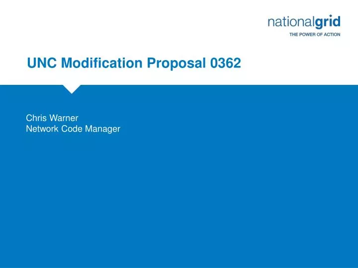 unc modification proposal 0362