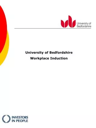 University of Bedfordshire Workplace Induction