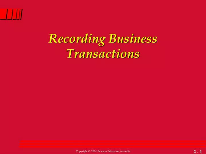 recording business transactions