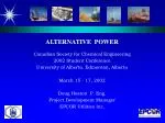 ALTERNATIVE POWER - slide 1