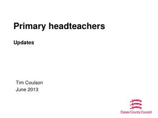 Primary headteachers Updates