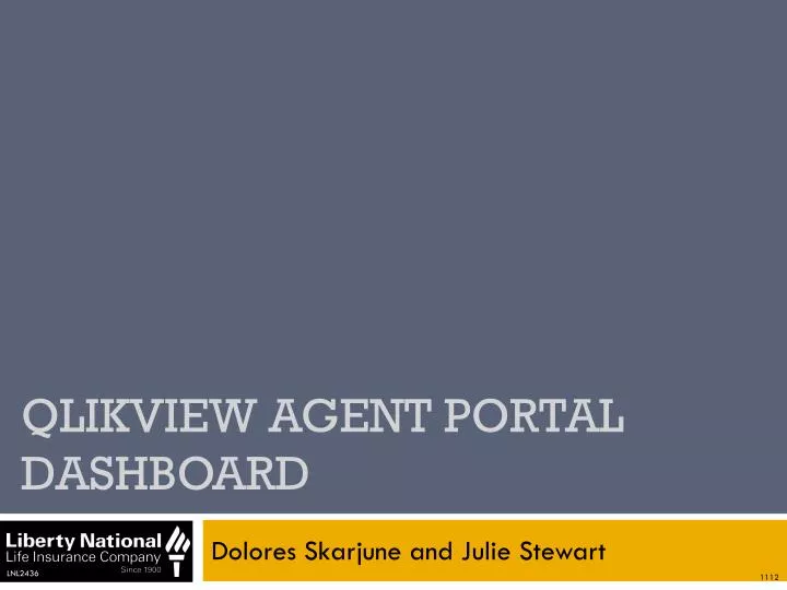 qlikview agent portal dashboard