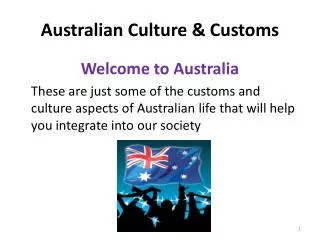 Australian Culture &amp; Customs