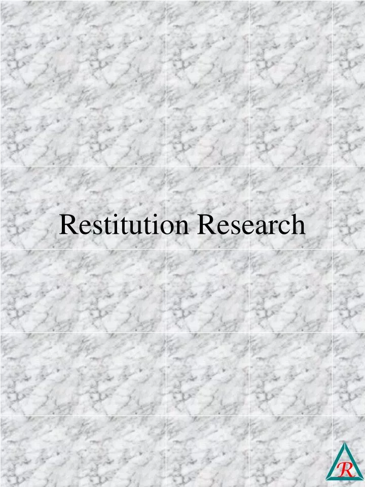 restitution research