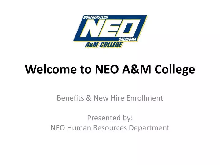 welcome to neo a m college