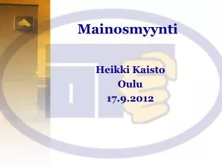 mainosmyynti