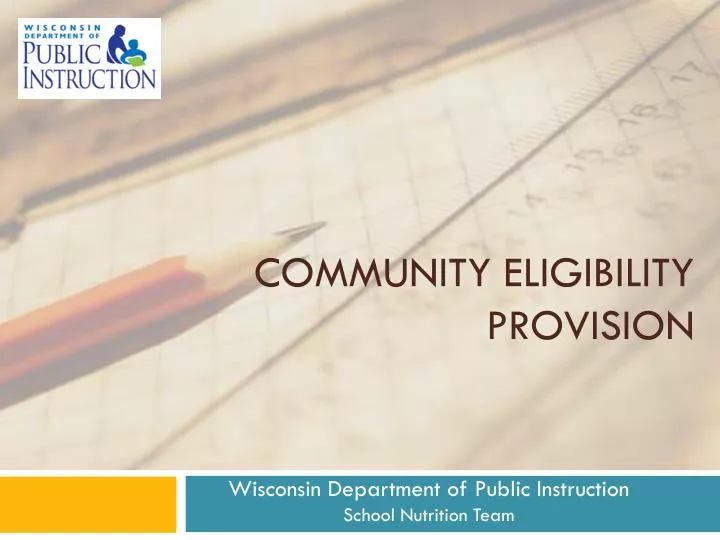 community eligibility provision