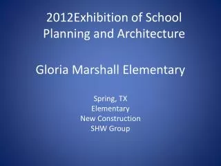 Gloria Marshall Elementary