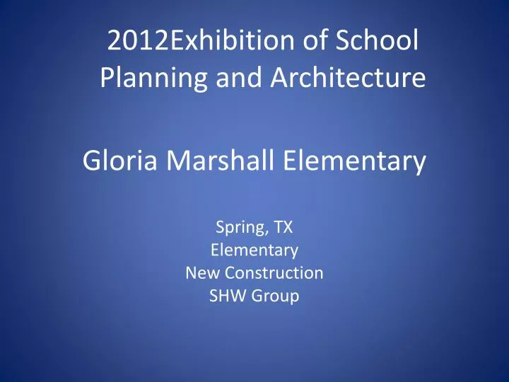 gloria marshall elementary