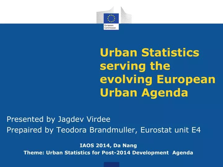 urban statistics serving the evolving european urban agenda