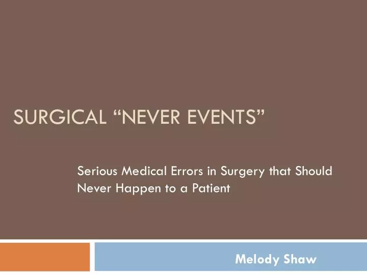 surgical never events