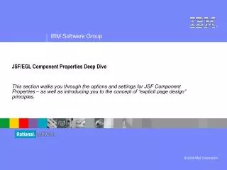 JSF/EGL Component Properties Deep Dive