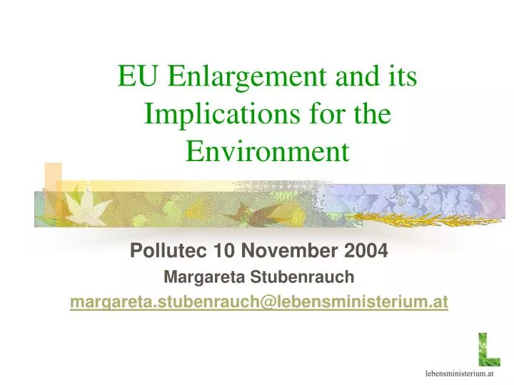 eu enlargement and its implications for the environment