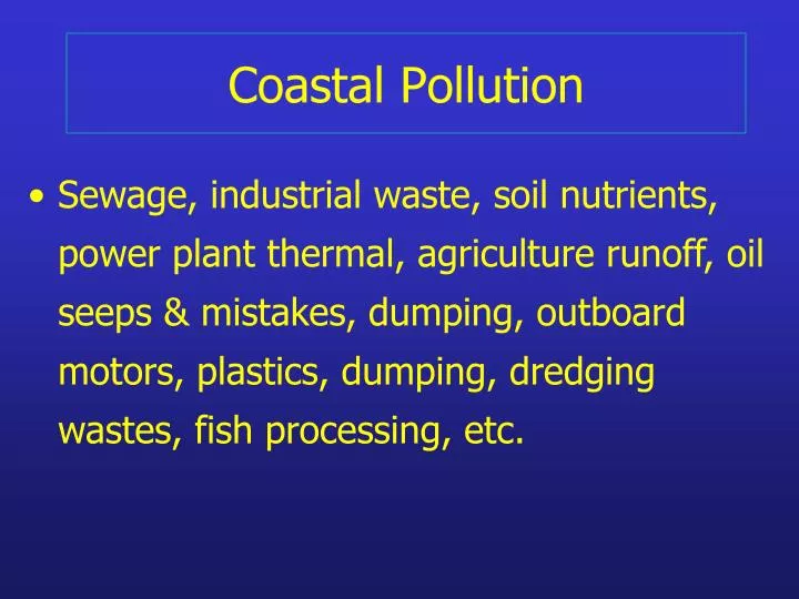 coastal pollution