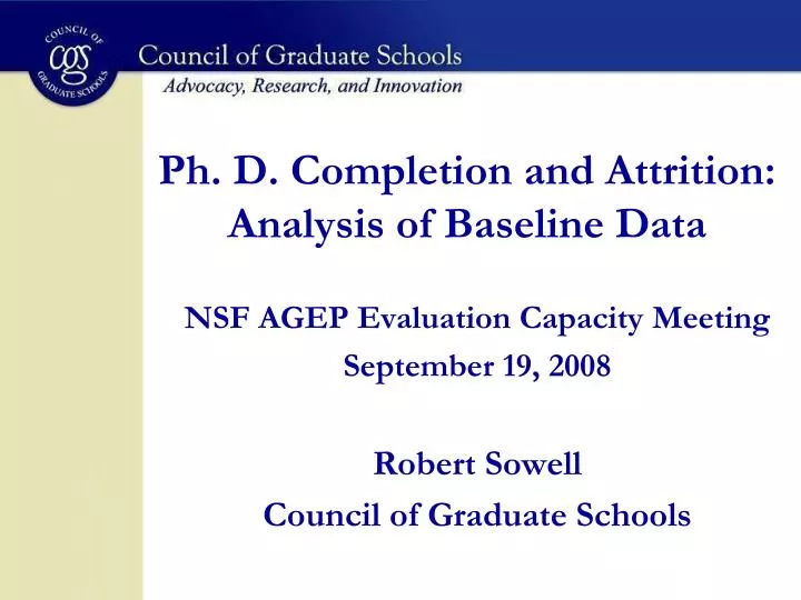 ph d completion and attrition analysis of baseline data