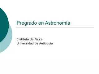 pregrado en astronom a