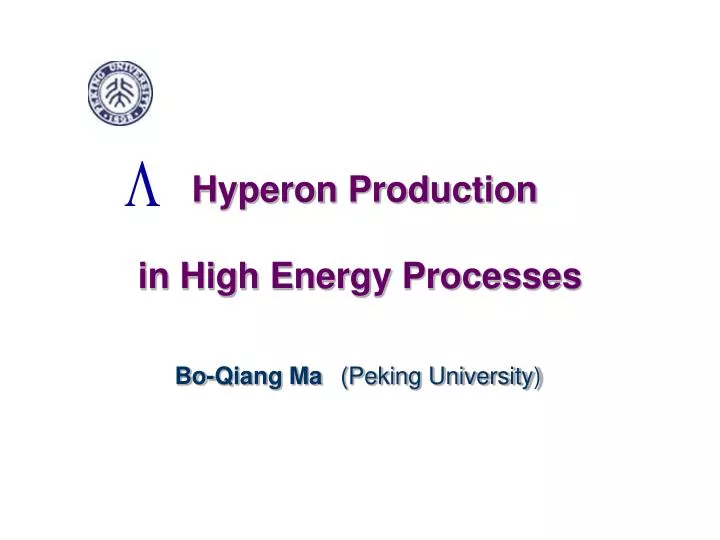 hyperon production in high energy processes