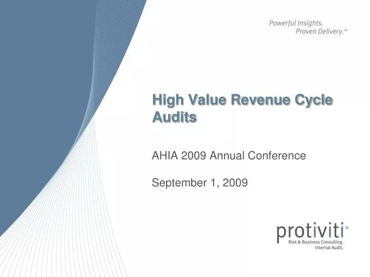 high value revenue cycle audits