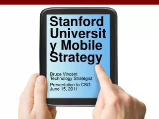 Stanford University Mobile Strategy
