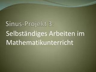 sinus projekt 3