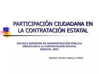 participaci n ciudadana en la contrataci n estatal