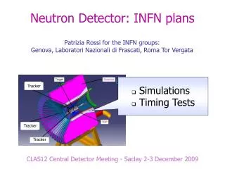 Neutron Detector: INFN plans