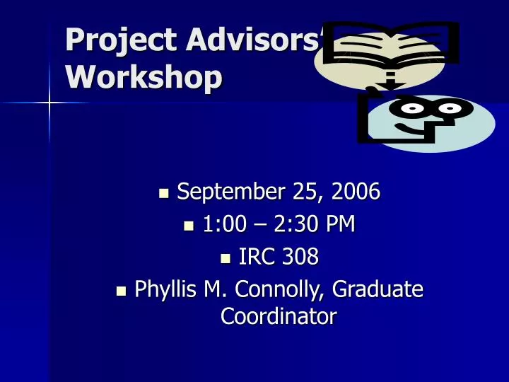 project advisors workshop