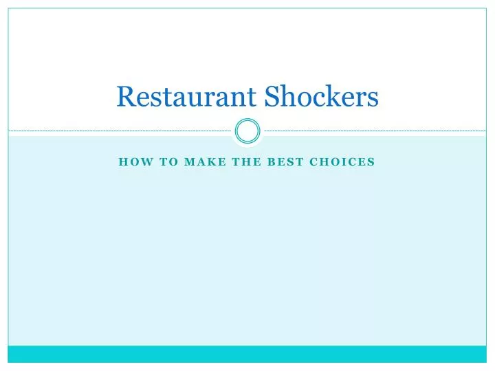 restaurant shockers