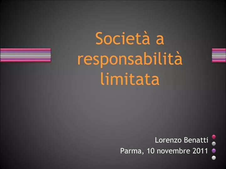 societ a responsabilit limitata