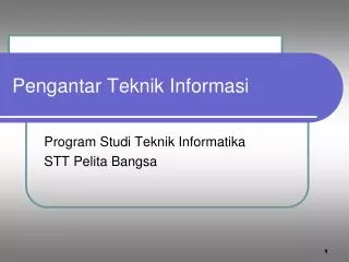 pengantar teknik informasi
