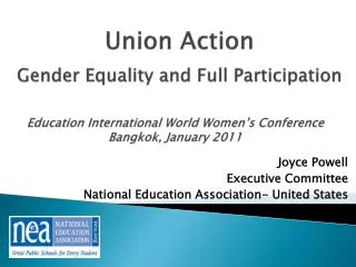 Joyce Powell Executive Committee National Education Association- United States