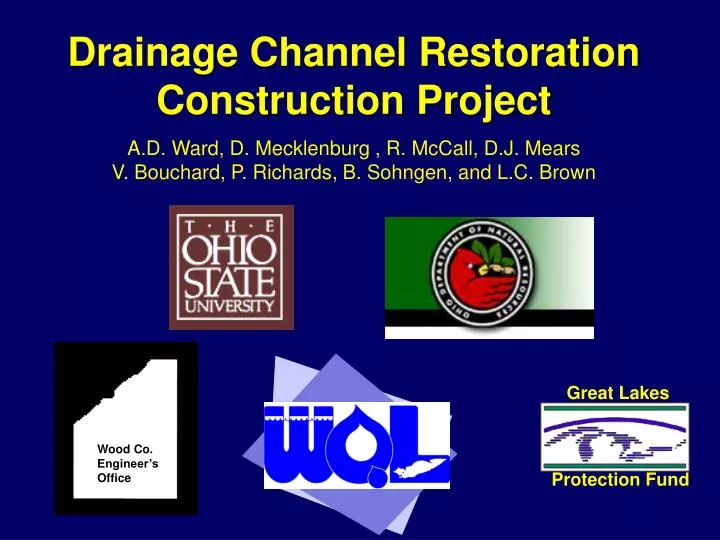 drainage channel restoration construction project