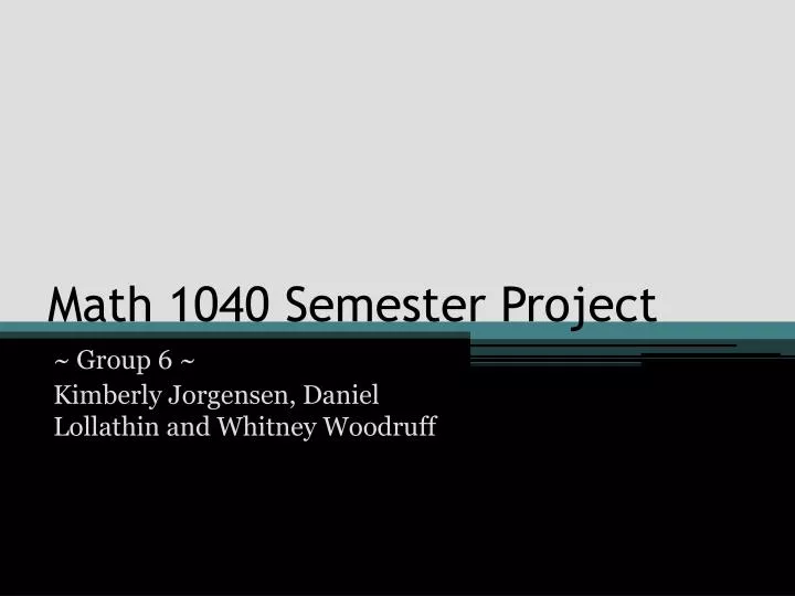 math 1040 semester project