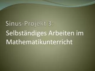 sinus projekt 3