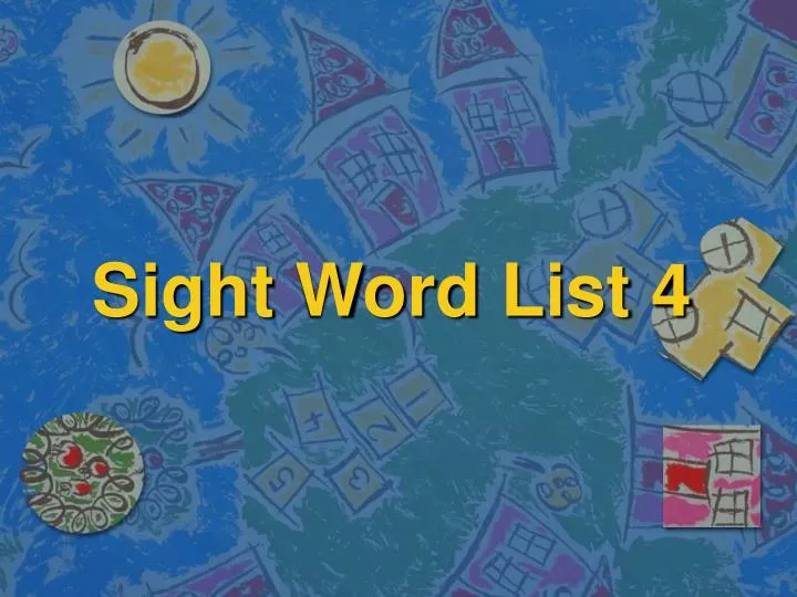 sight word list 4