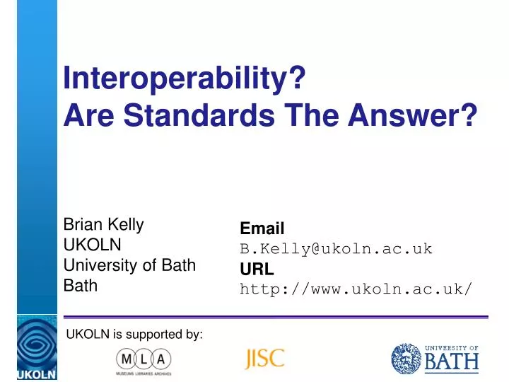 interoperability are standards the answer
