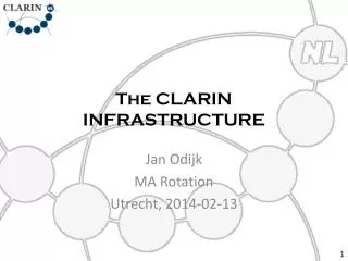 The CLARIN INFRASTRUCTURE