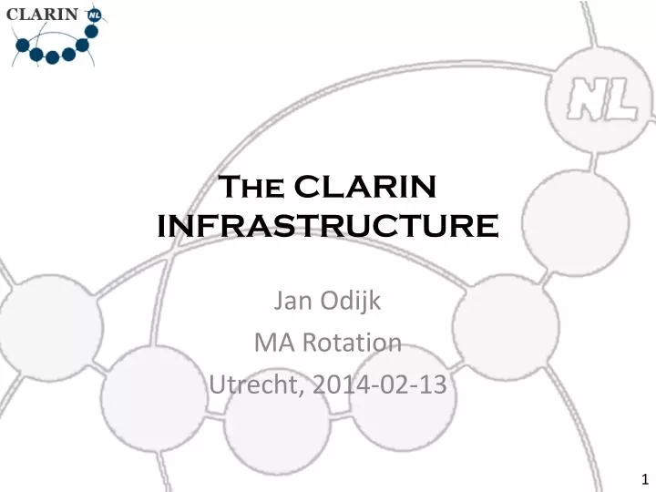 the clarin infrastructure