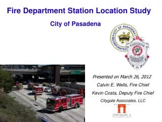 Fire Department Station Location Study