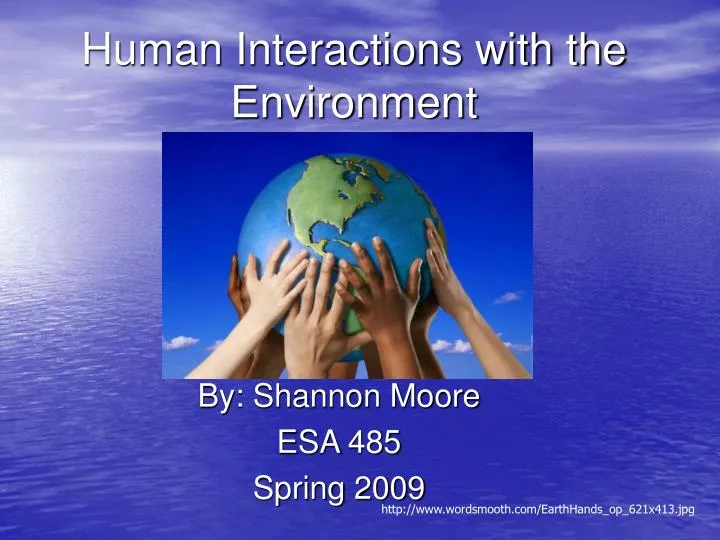 human interactions with the environment