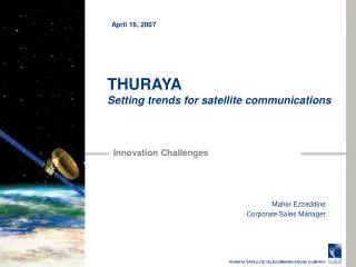 THURAYA Setting trends for satellite communications