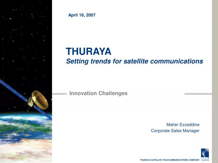 thuraya setting trends for satellite communications